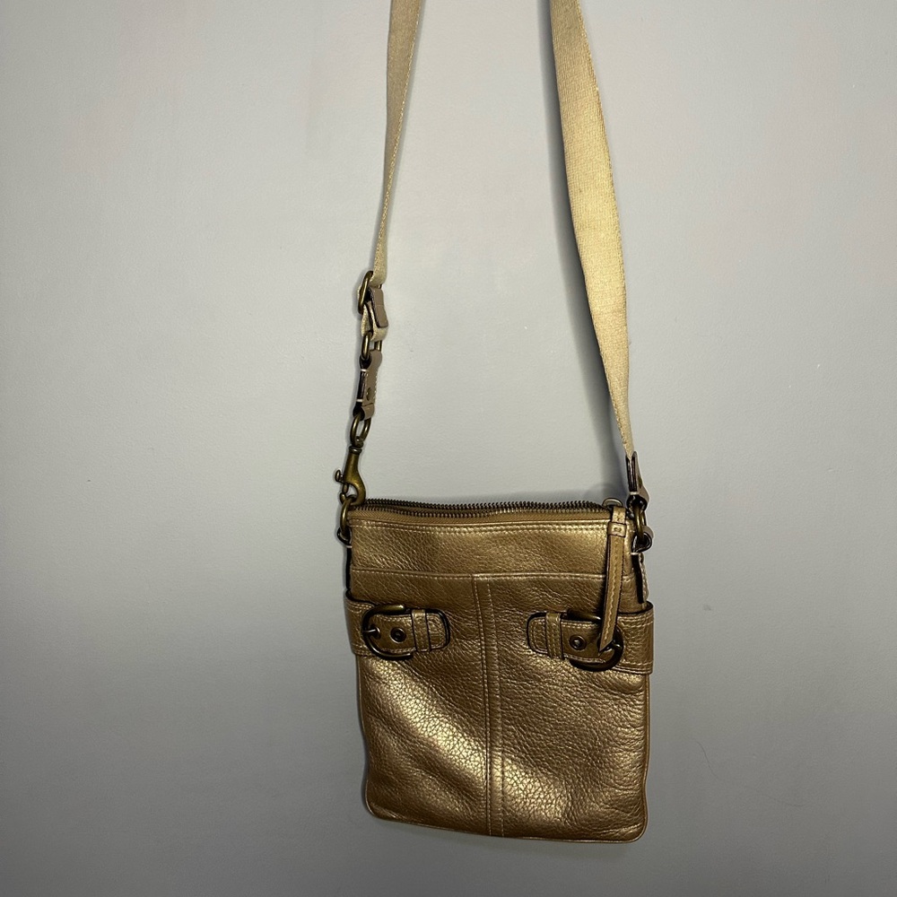 Coach SoHo Gold Pebbled Leather Bag